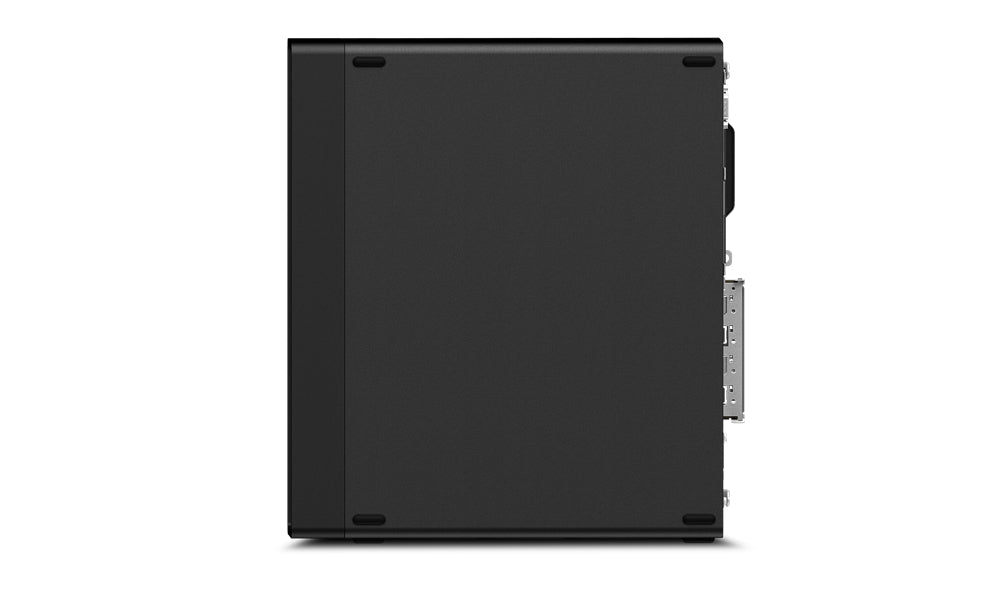 Workstation compatta Lenovo ThinkStation P340 i7 vista laterale, design salvaspazio ideale per ambienti di lavoro professionali e uffici. Workstation compatta Lenovo ThinkStation P340 i7 vista laterale, design salvaspazio ideale per ambienti di lavoro professionali e uffici.